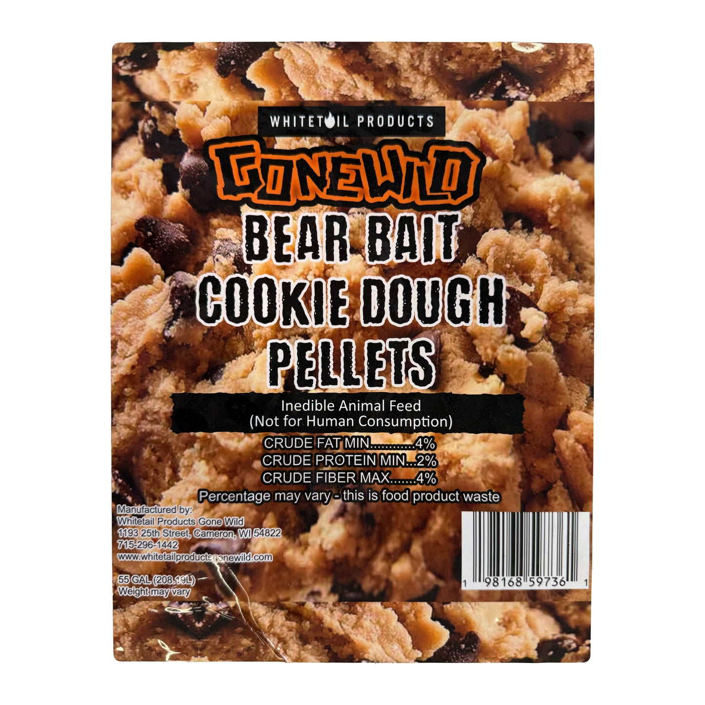 Cookie Dough Pellets Bear Bait (55 GAL Barrel)